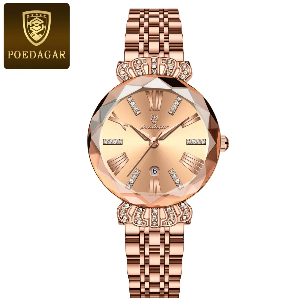 3-Poedagar 766 31mm Quartz Kadın Kol Saati Bronz